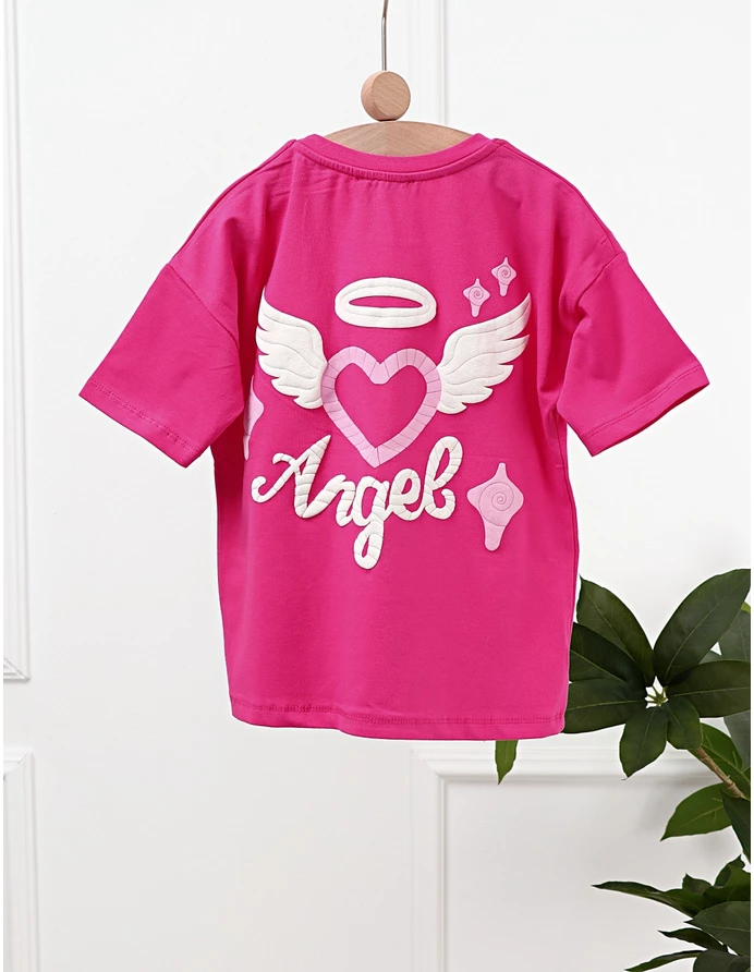 Tricou Angel Heart, model ciclam picture - 3