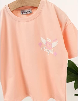 Tricou Angel Heart, model corai