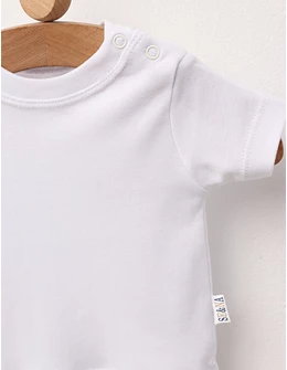 Tricou bebe, 100% bumbac, alb