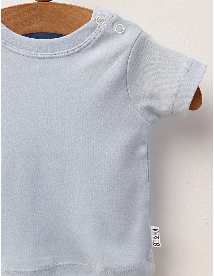 Tricou bebe, 100% bumbac, blue picture - 2