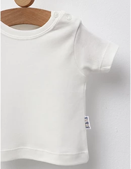 Tricou bebe, 100% bumbac, ecru