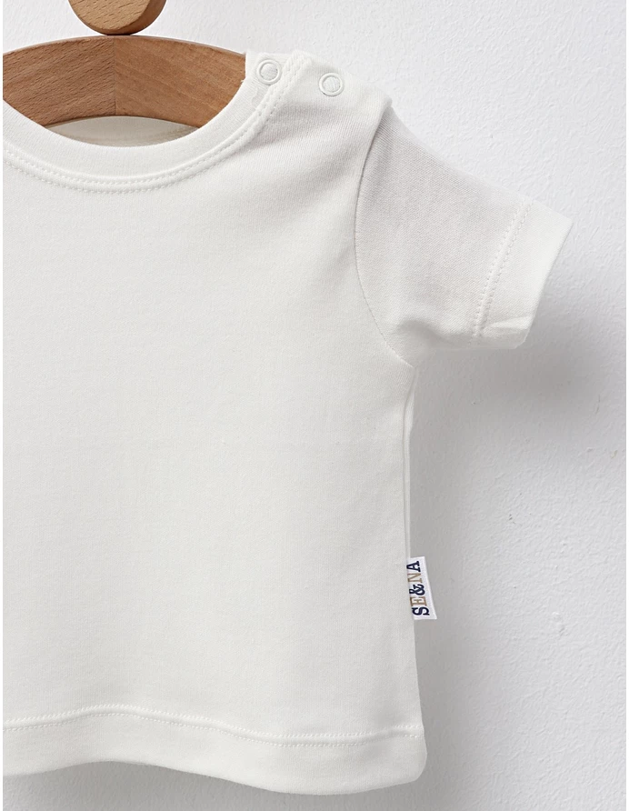 Tricou bebe, 100% bumbac, ecru picture - 2