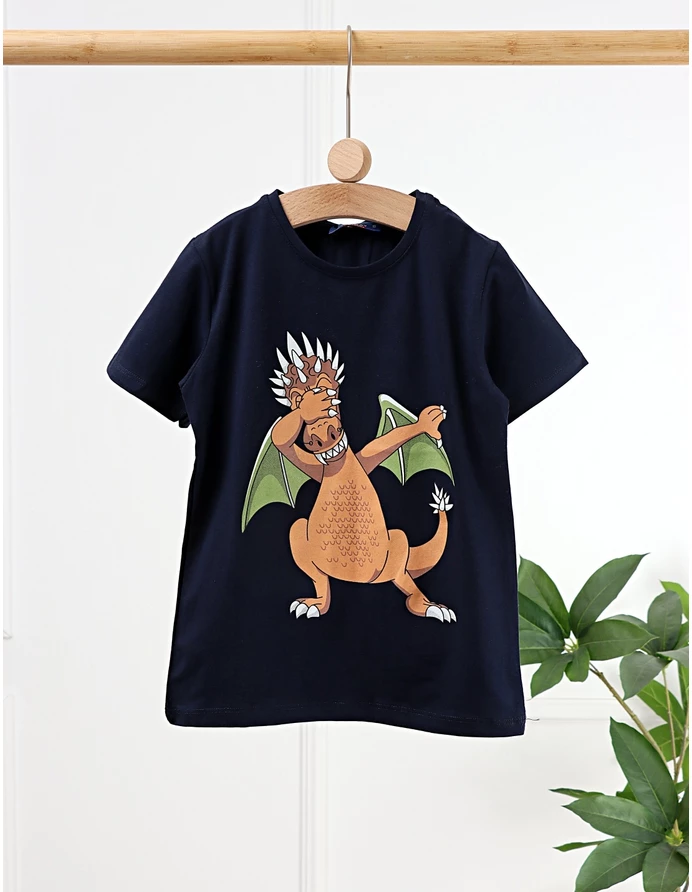Tricou Charizard Dragon, bleumarin picture - 3