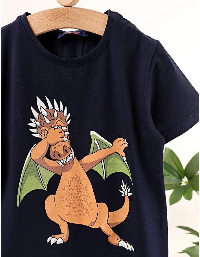 Tricou Charizard Dragon, bleumarin picture - 2