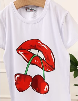 Tricou Cirese, model alb