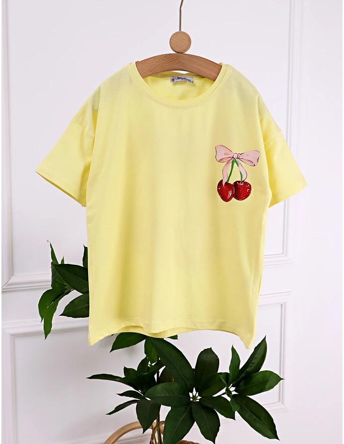 Tricou Ciresele, model cu galben picture - 2
