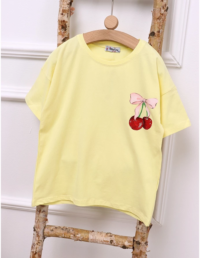 Tricou Ciresele, model cu galben picture - 6