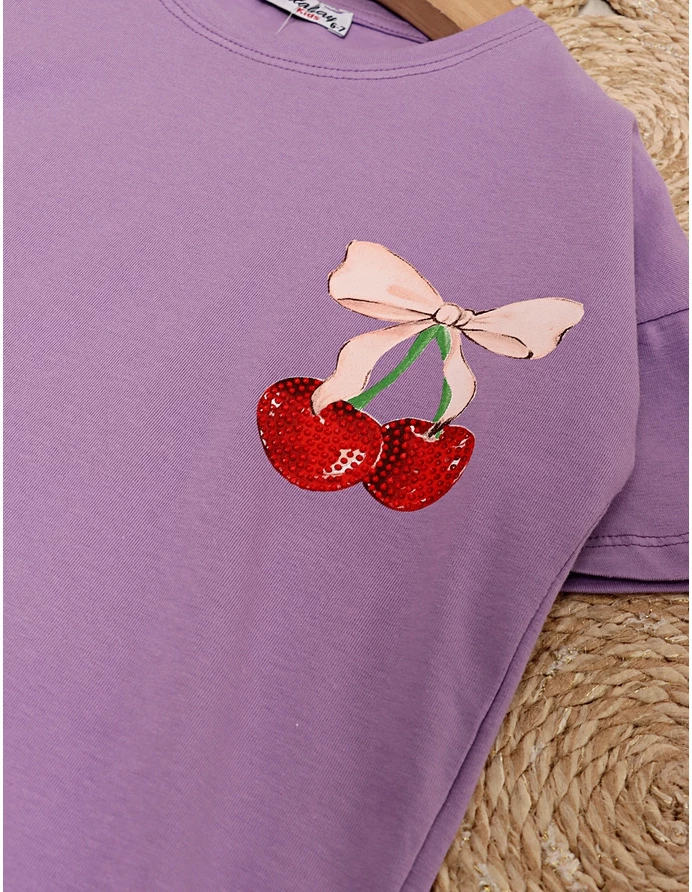 Tricou Ciresele, model cu mov picture - 4