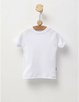 Tricou copii, 100% bumbac, alb