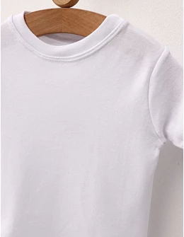 Tricou copii, 100% bumbac, alb