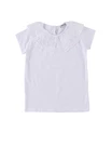 Tricou din bumbac, alb cu guler brodat picture - 1