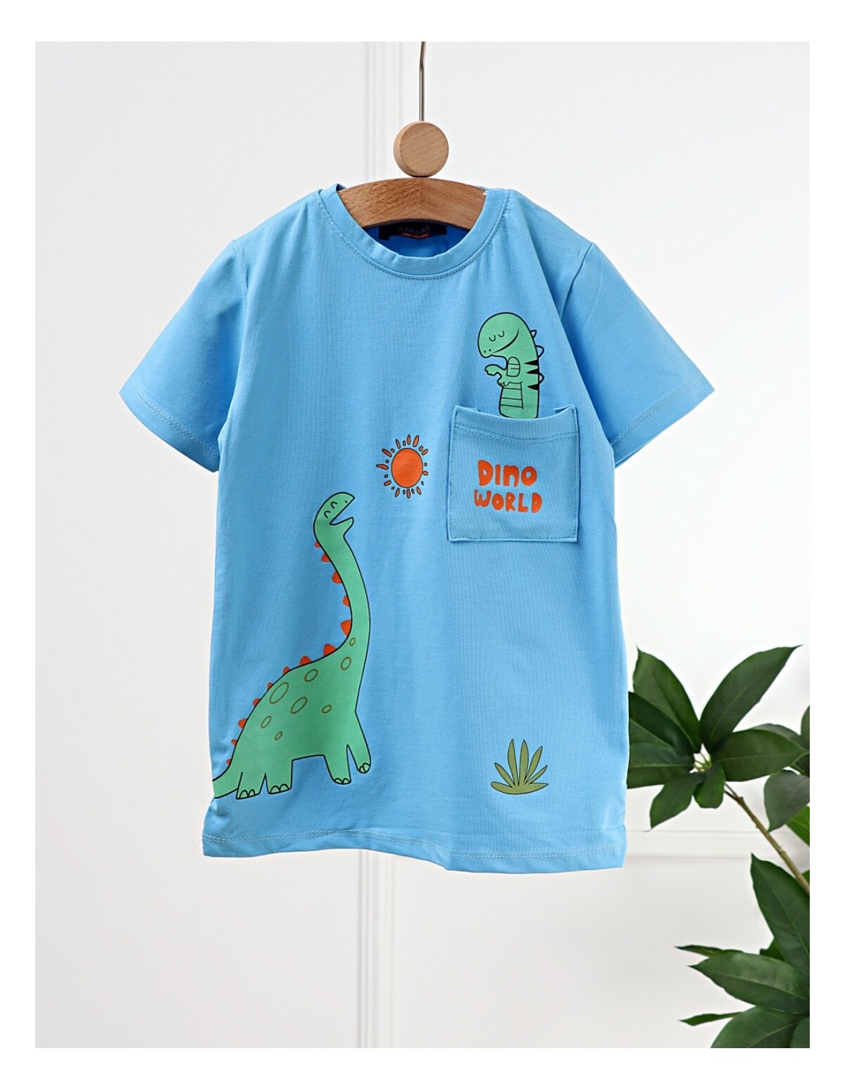 Tricou Dino World, model blue