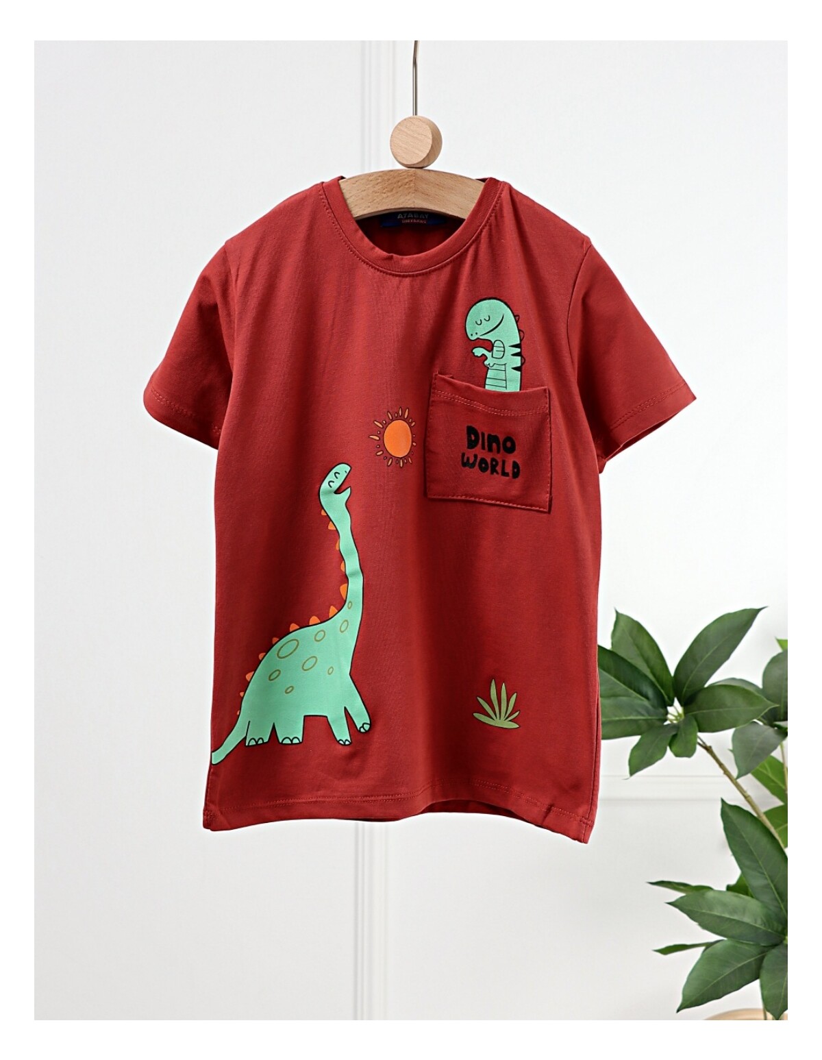 Tricou Dino World, model maro