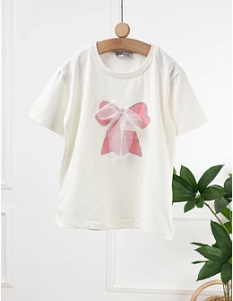 Tricou Fundita cu Sclipici, alb