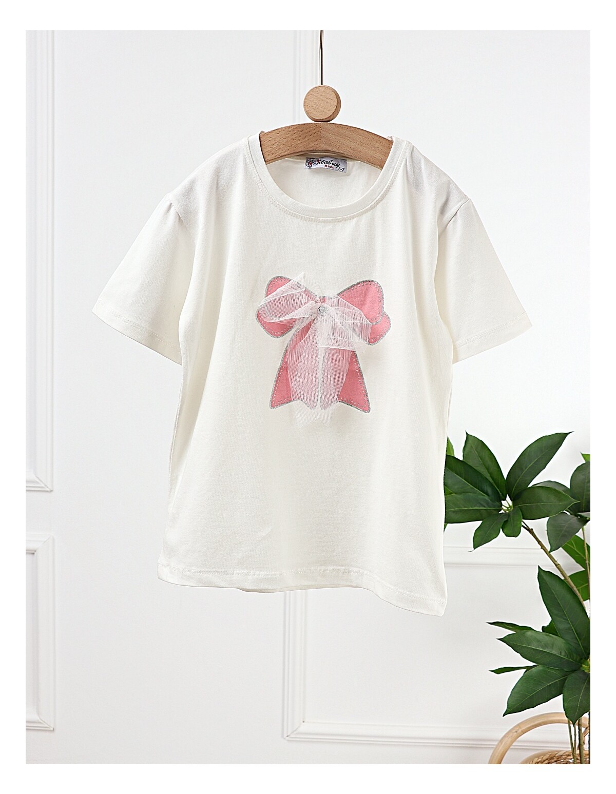 Tricou Fundita cu Sclipici, alb
