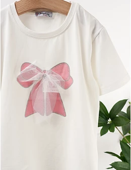 Tricou Fundita cu Sclipici, alb