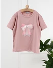 Tricou Fundita cu Sclipici, roz-prafuit picture - 1