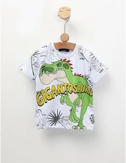 Tricou Gigantosaurus, model alb