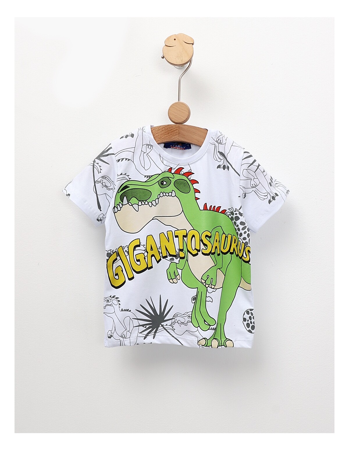 Tricou Gigantosaurus, model alb