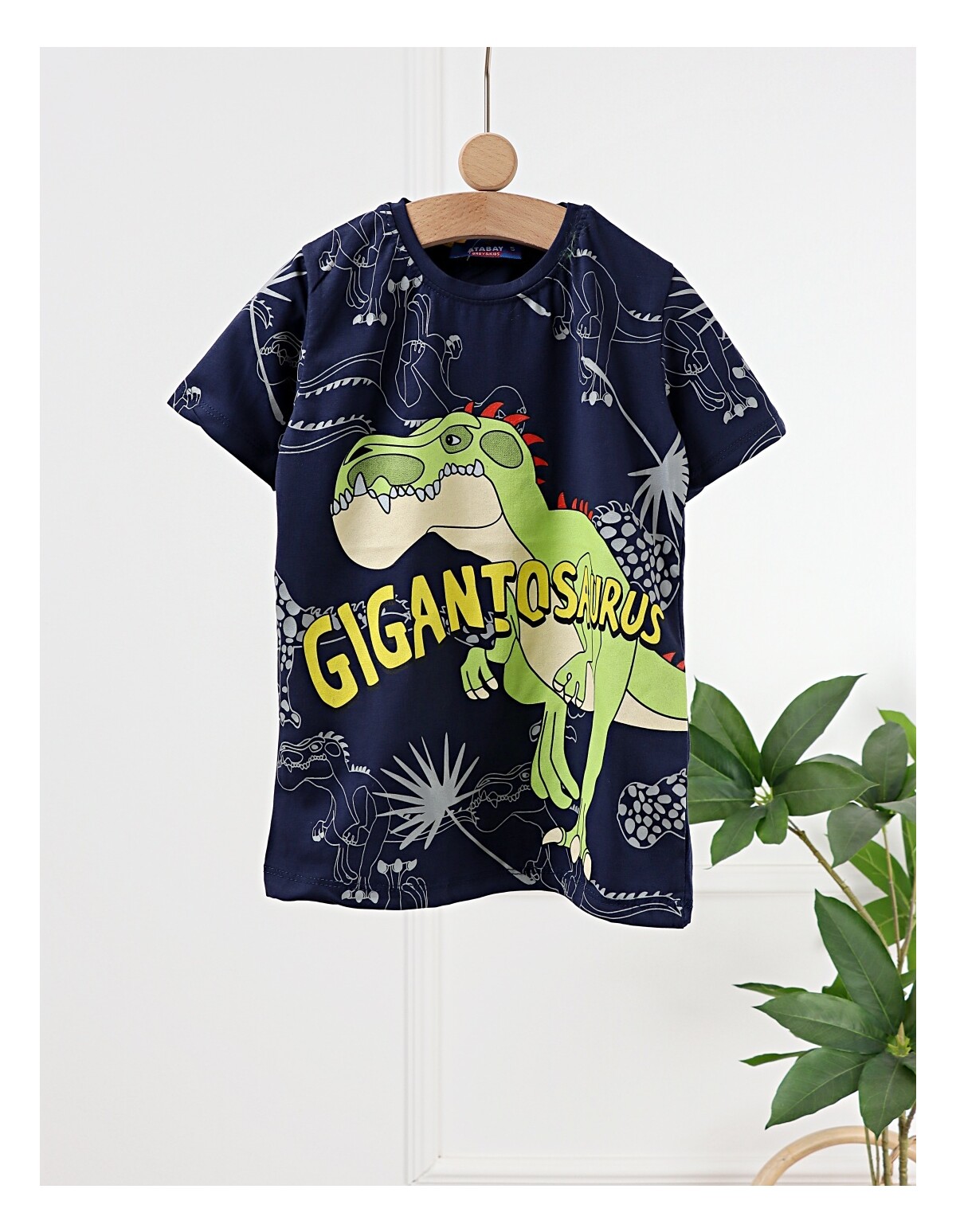 Tricou Gigantosaurus, model bleumarin