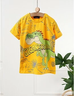 Tricou Gigantosaurus, model galben