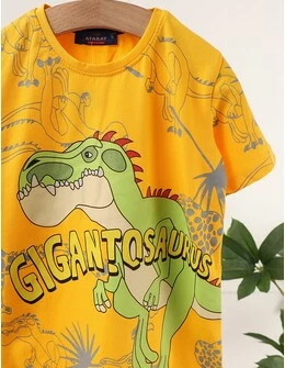 Tricou Gigantosaurus, model galben