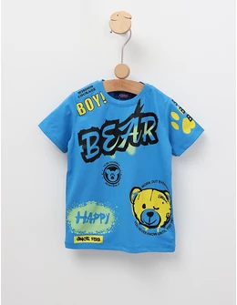 Tricou Happy Bear, model albastru