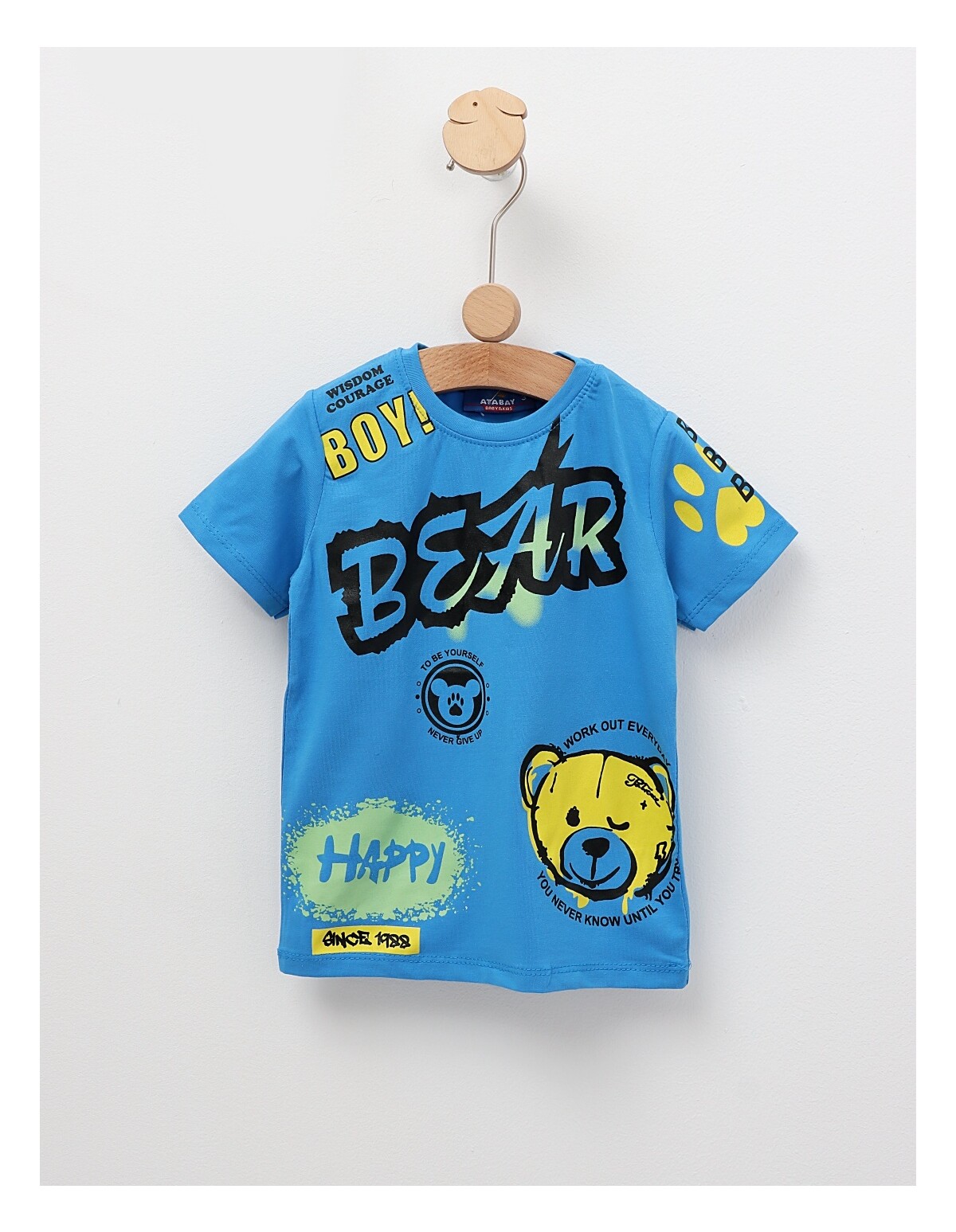 Tricou Happy Bear, model albastru