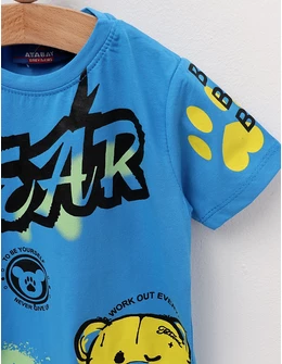 Tricou Happy Bear, model albastru