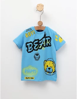 Tricou Happy Bear, model blue