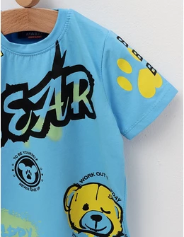 Tricou Happy Bear, model blue