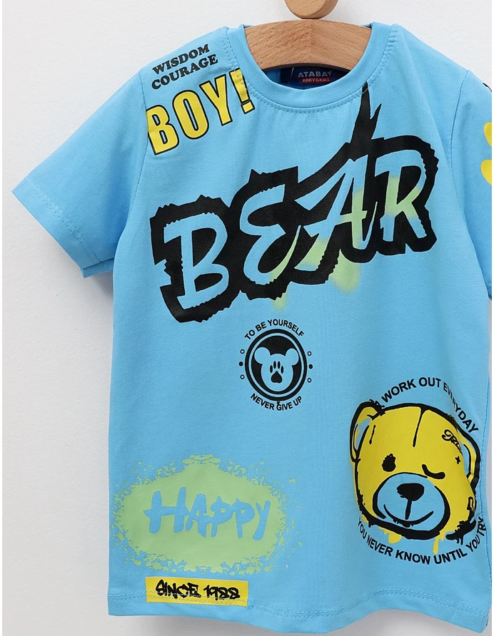 Tricou Happy Bear, model blue picture - 3