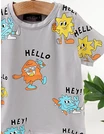 Tricou Hello Stars, model gri picture - 2