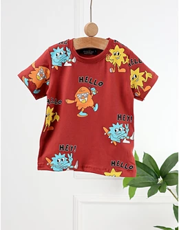 Tricou Hello Stars, model maro