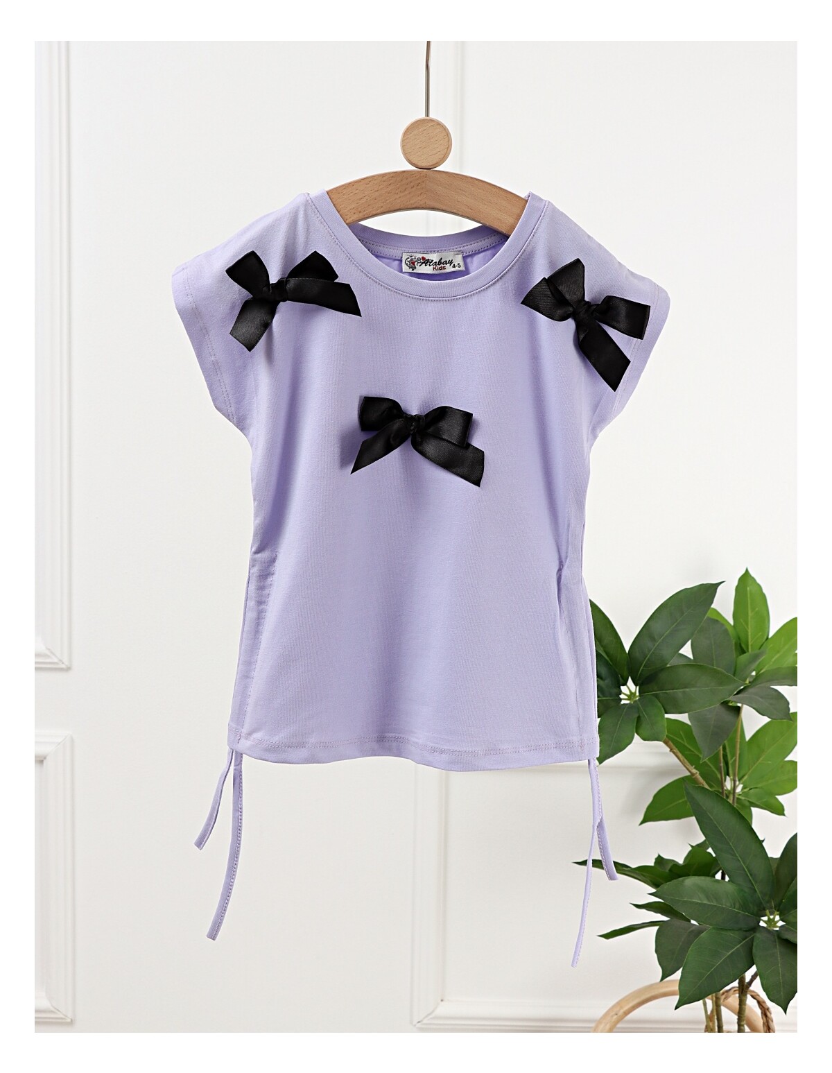 Tricou Kimono cu Fundite, mov