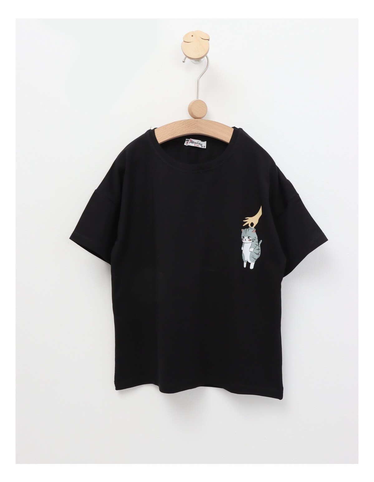 Tricou Lazy Cat, model negru