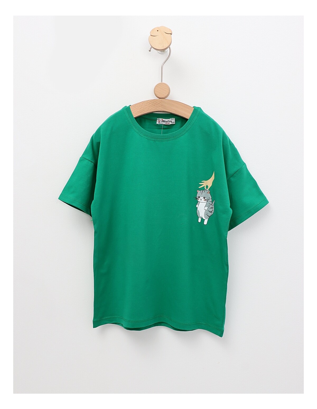 Tricou Lazy Cat, model verde