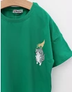 Tricou Lazy Cat, model verde picture - 2