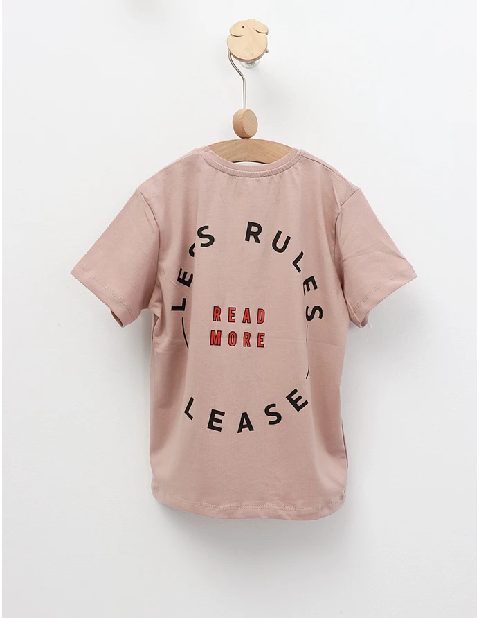 Tricou Less Rules, model bej picture - 3