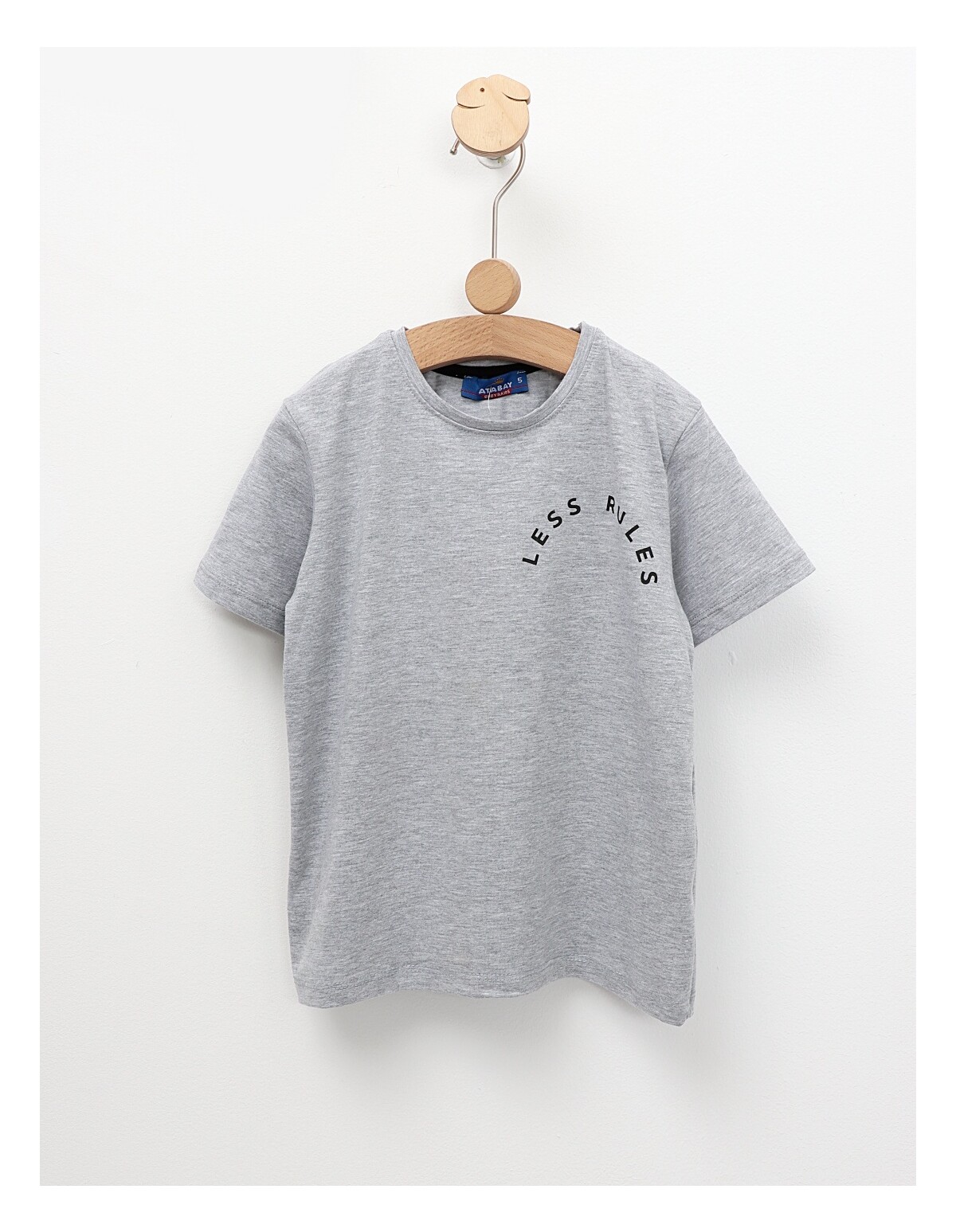Tricou Less Rules, model gri