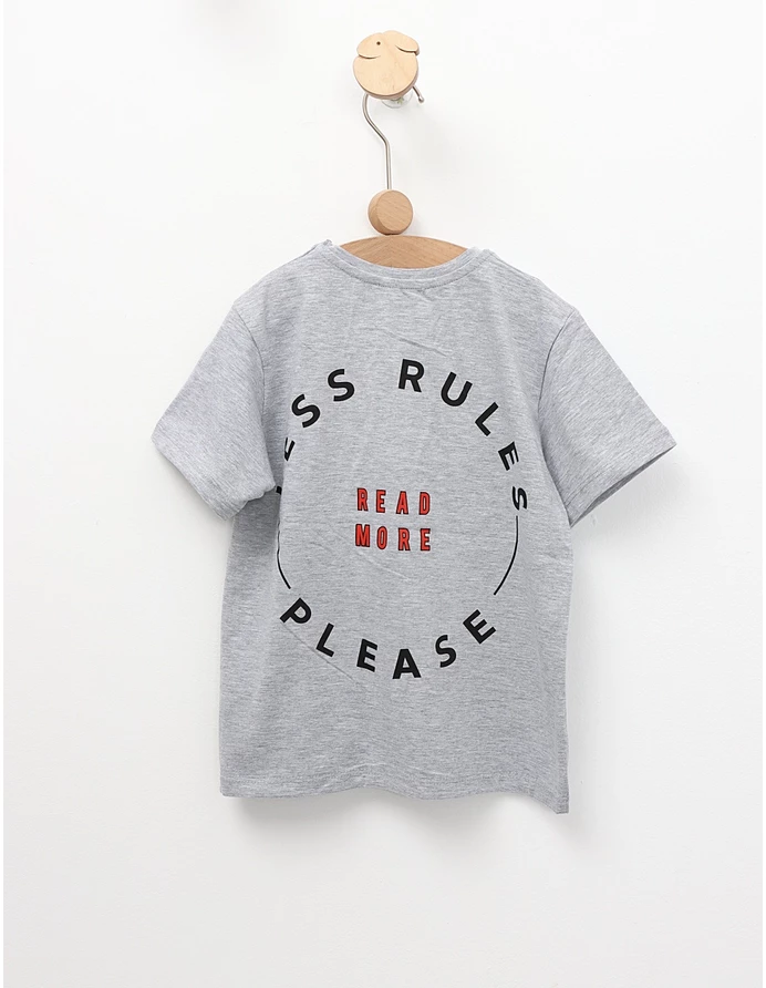Tricou Less Rules, model gri picture - 3