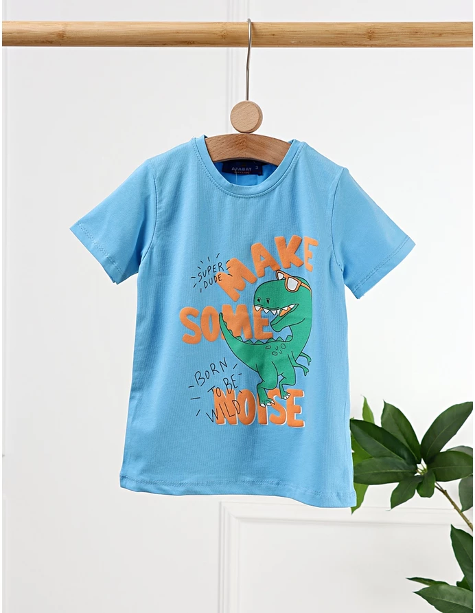 Tricou Make Some Noise, model albastru picture - 3