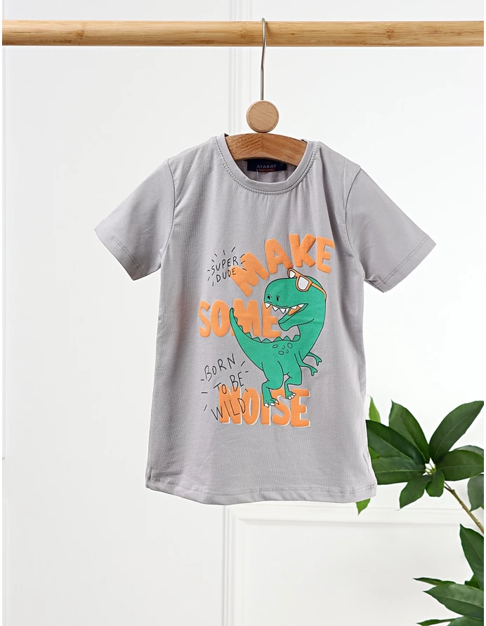 Tricou Make Some Noise, model gri picture - 3