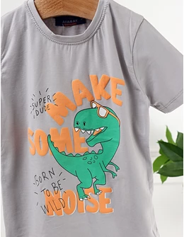 Tricou Make Some Noise, model gri