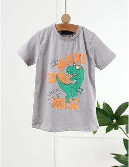Tricou Make Some Noise, model gri