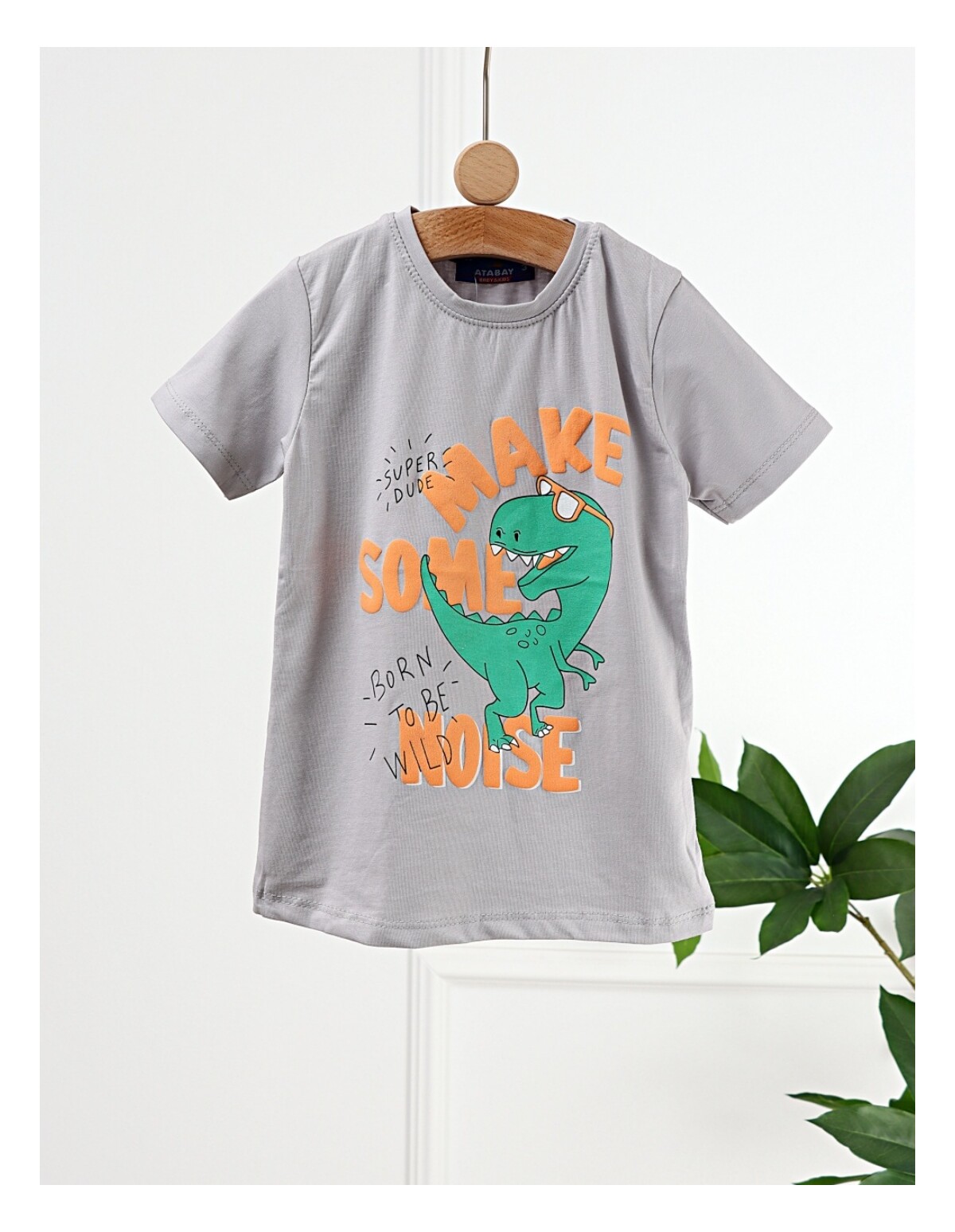 Tricou Make Some Noise, model gri