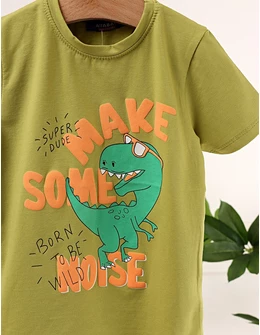 Tricou Make Some Noise, model verde