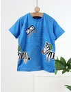 Tricou Mini Zebra Friends, cu albastru picture - 1