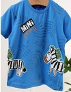 Tricou Mini Zebra Friends, cu albastru picture - 2