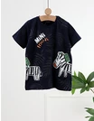 Tricou Mini Zebra Friends, cu bleumarin picture - 1